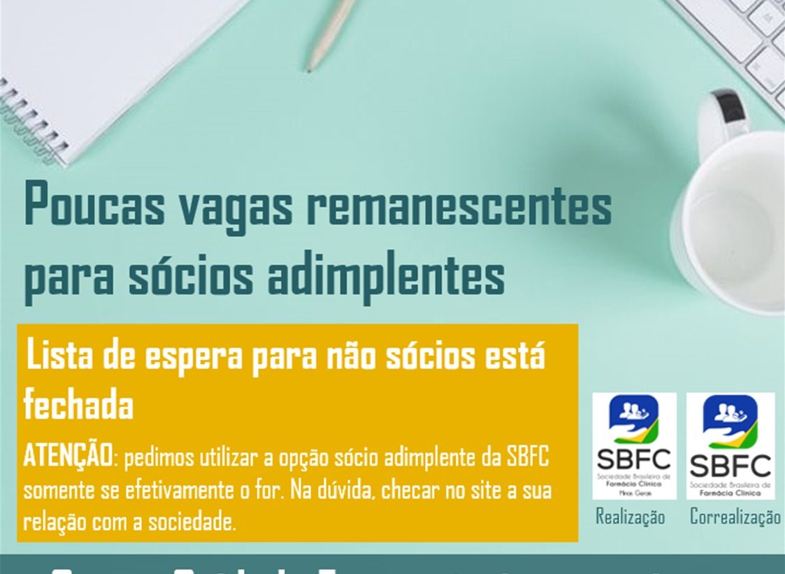 Curso: Cuidado Farmacêutico a pacientes com transtornos de saúde mental – Regional MG da SBFC