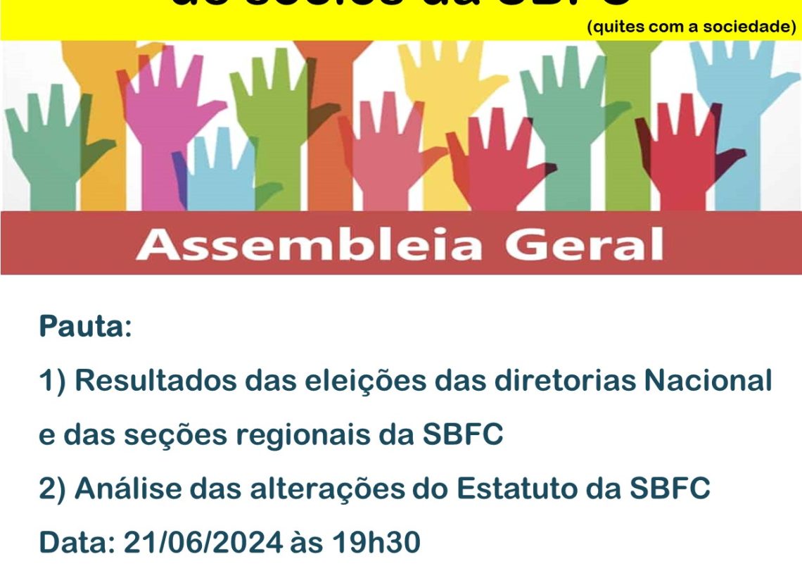Convocação para Assembleia Geral de Sócios da SBFC