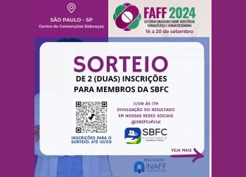 Participe do sorteio e garanta sua vaga no XII Fórum Brasileiro sobre Assistência Farmacêutica e Farmacoeconomia!