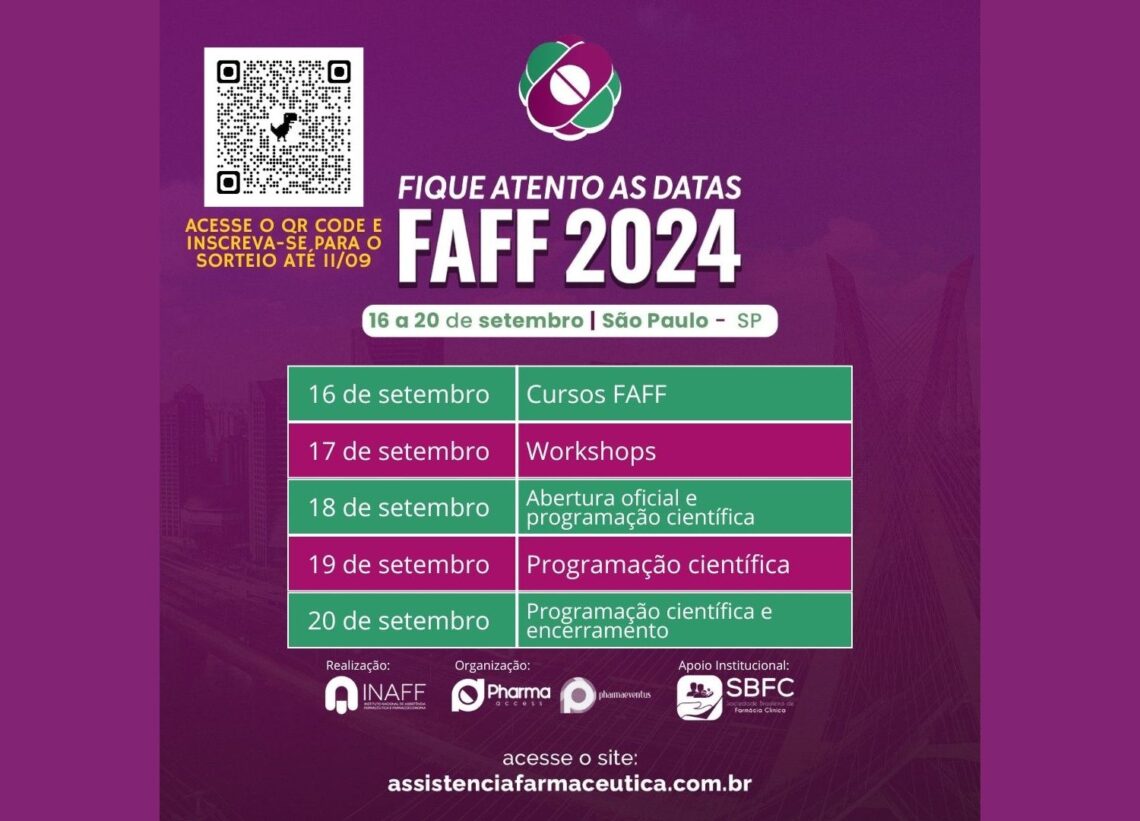 Participe do sorteio e garanta sua vaga no XII Fórum Brasileiro sobre Assistência Farmacêutica e Farmacoeconomia!