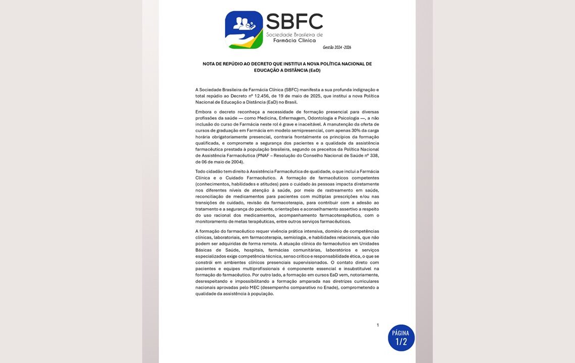 Nota de Repúdio ao Decreto que Institui a Nova Política Nacional de Educação a Distância (EaD)