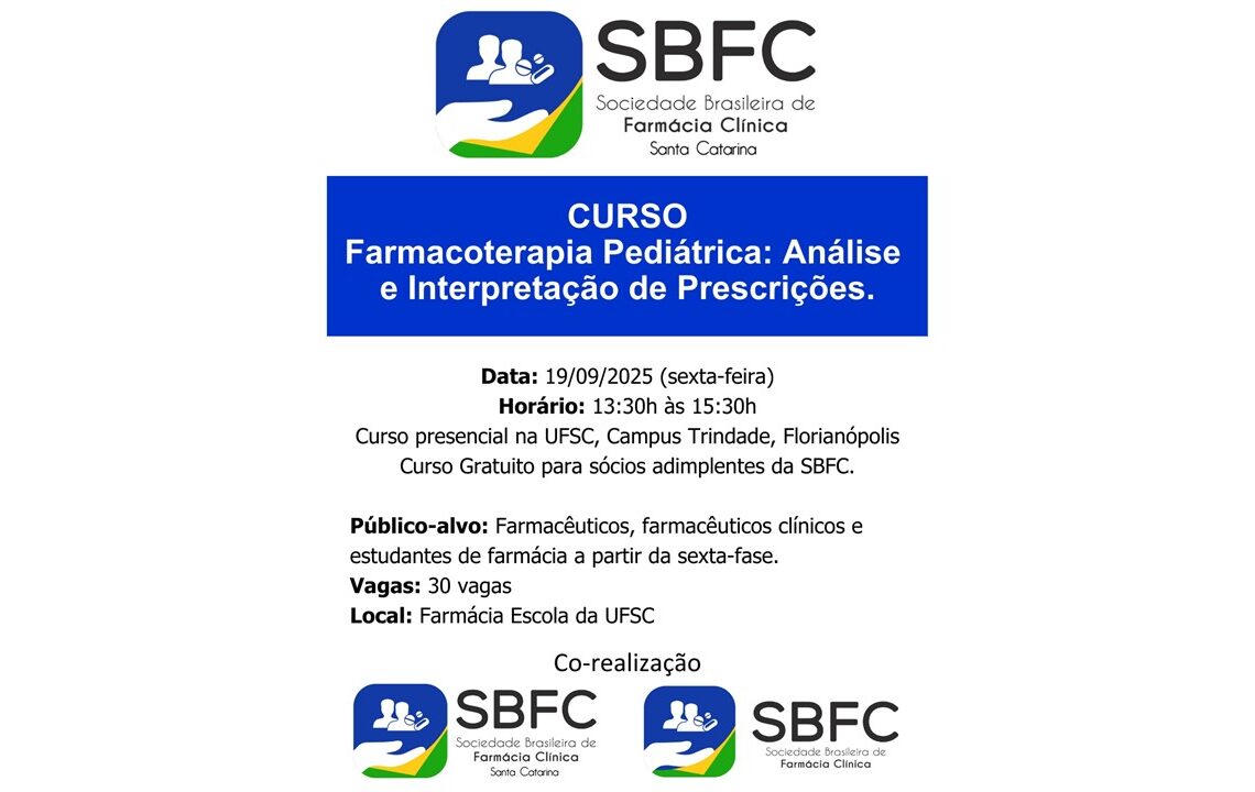 CURSO Farmacoterapia Pediátrica: Análise e Interpretação de Prescrições